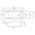 Nuie Linton Square Single Ended Bath 1600 x 700mm