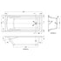 Nuie Linton Square Single Ended Bath 1700 x 750mm