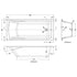 Nuie Linton Square Single Ended Bath 1800 x 800mm