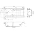 Nuie Square Straight Shower Bath 1700 x 750mm