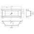 Nuie Asselby Thin Edge Double Ended Bath 1700 x 700mm