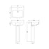 Nuie Ava 545mm Basin & Pedestal