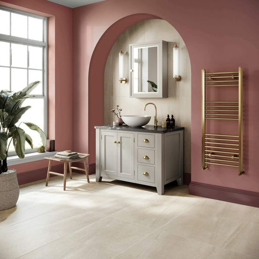 New Pietra Beige Rectified Stone Effect Tiles 1200X600mm