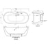 Nuie Choice Freestanding Double Ended Boat Bath 1655mm x 745mm