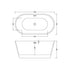 Nuie Choice Oval Freestanding Bath 1500x730x590mm