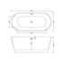 Nuie Choice Oval Freestanding Bath 1700x780x590mm