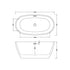 Nuie Choice 1400x740x590mm Oval Freestanding Bath