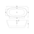 Nuie Choice 1550x760x590mm Oval Freestanding Bath