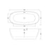 Nuie Choice 1700x780x590mm Oval Freestanding Bath