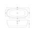 Nuie Choice 1800x850x590mm Oval Freestanding Bath