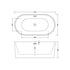 Nuie Fluted Oval Freestanding Bath 1450x725x580mm