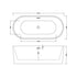 Nuie Fluted Oval Freestanding Bath 1700x780x580mm
