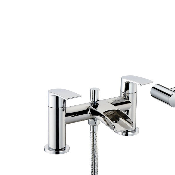 Nicci Chrome Bath Filler with Shower Mixer Kit