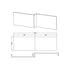 Nuie 1700mm Offset Side Panel Waterproof
