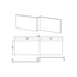 Nuie 1800mm Offset Side Panel Waterproof