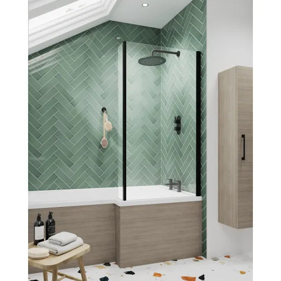 Nuie Square Bath Screen With Fixed Return