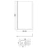 Nuie Square Fixed Bath Screen with Fixed Return - 6mm