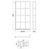 Nuie Square Black Framed Bath Screen With Fixed Return