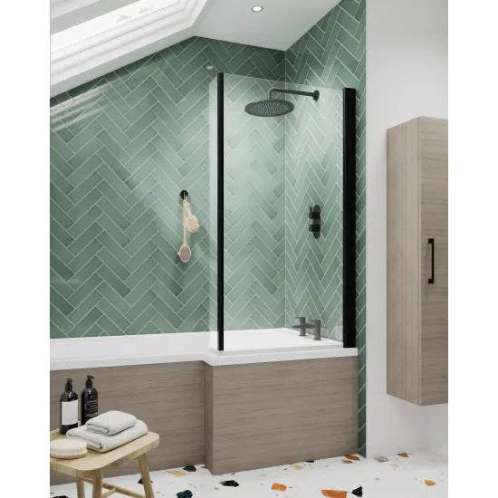 Nuie Square Bath Screen With Fixed Return