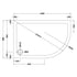 Nuie Slip Resistant Offset Quadrant Shower Tray RH 1200 x 800mm