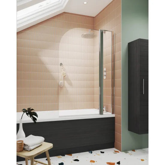 Nuie Round Bath Screen With Fixed Panel