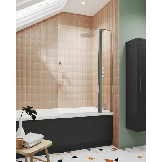 Nuie Square Bath Screen With Fixed Panel