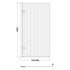 Nuie Square Hinged Fluted Bath Screen - 8mm