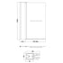 Nuie Square Bath Screen With Fixed Panel & Rail