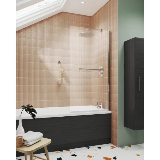 Nuie Square Bath Screen With Rail