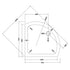 nuie single entry shower tray 914x914mmntp090, Nuie, white, Quadrant Trays, Shower Trays, 2