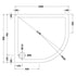 nuie offset quad shower tray 1000 x 900mm rhntp111, Nuie, white, Offset Quadrant Trays, Shower Trays, 2