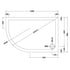 nuie offset quad shower tray lh 1200 x 800mmntp112, Nuie, white, Offset Quadrant Trays, Shower Trays, 2