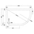 nuie offset quad shower tray rh 1200 x 800mmntp113, Nuie, white, Offset Quadrant Trays, Shower Trays, 2