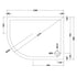 nuie offset quad shower tray lh 1200 x 900mmntp114, Nuie, white, Offset Quadrant Trays, Shower Trays, 2