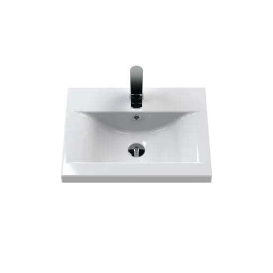 Nuie Classique 500mm Wall Hung 1 Drawer Vanity & Mid-Edge Ceramic Basin