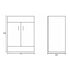 nuie 500mm floor standing cabinet minimalist basinvtmw500, Nuie, Sink Vanity Unit, Basin Unit, 4