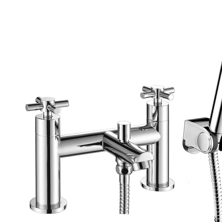 Oxford Chrome Bath Filler Tap with Shower Mixer Kit