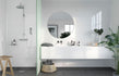 Fibo contemporary athen white tile effect pk 2, Fibo Panels,  Plywood Wet Wall Panels, 1