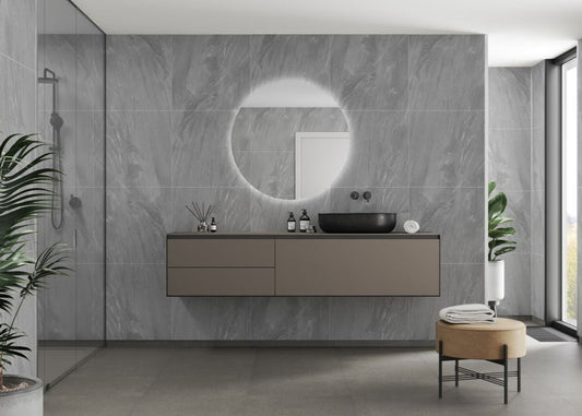 Fibo scandinavian grey stone tile effect pk 2, Fibo Panels,  Plywood Wet Wall Panels, 1