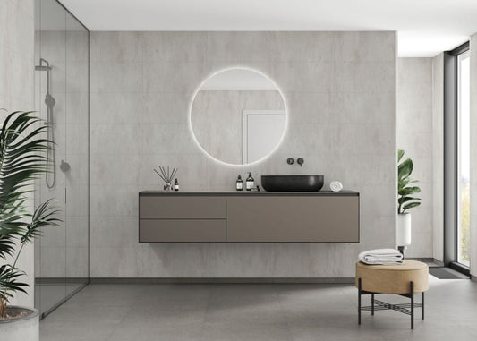 Fibo scandinavian cracked cement tile effect pk 2, Fibo Panels,  Plywood Wet Wall Panels, 1