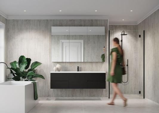 Fibo scandinavian shabby chic tile effect pk 2, Fibo Panels,  Plywood Wet Wall Panels, 1