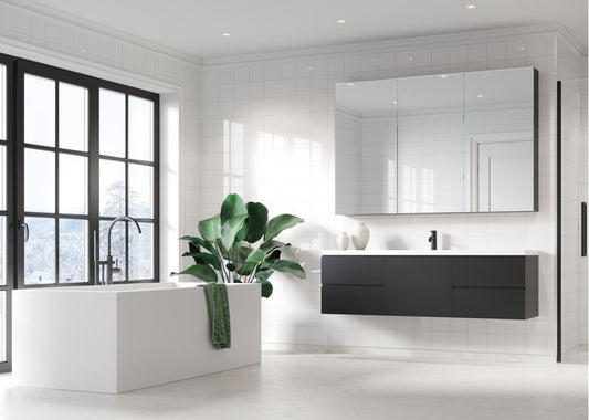 Fibo contemporary denver white tile effect pk 2, Fibo Panels,  Plywood Wet Wall Panels, 1