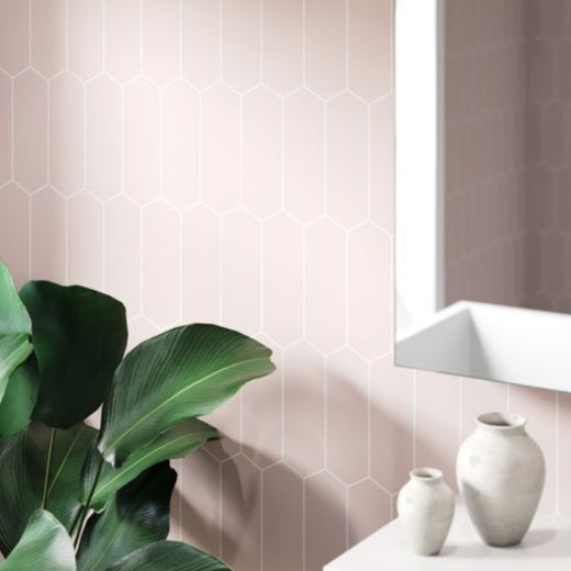 Fibo Urban - Dusky Pink (Elongated Hexagonal) - Pk/2