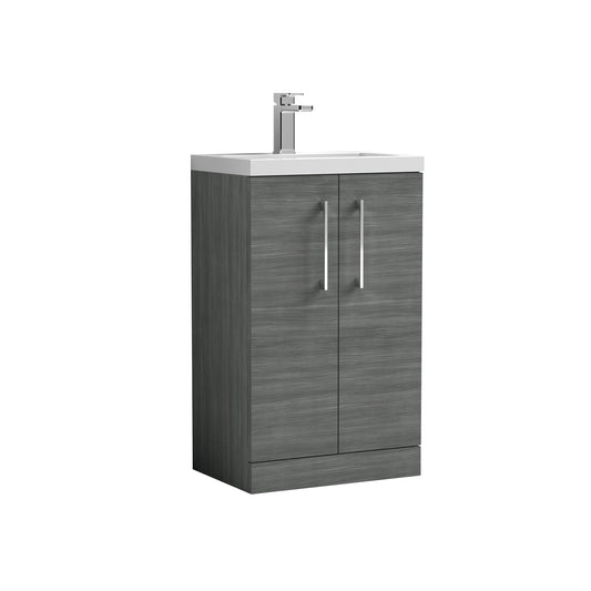nuie 500mm floor standing 2 door vanity polymarble basinpal004, Nuie, Sink Vanity Unit, Basin Unit, 1