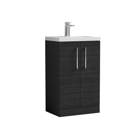 nuie 500mm floor standing 2 door vanity polymarble basinpal005, Nuie, Sink Vanity Unit, Basin Unit, 1