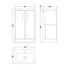 nuie 500mm floor standing 2 door vanity polymarble basinpal028, Nuie, Sink Vanity Unit, Basin Unit, 3