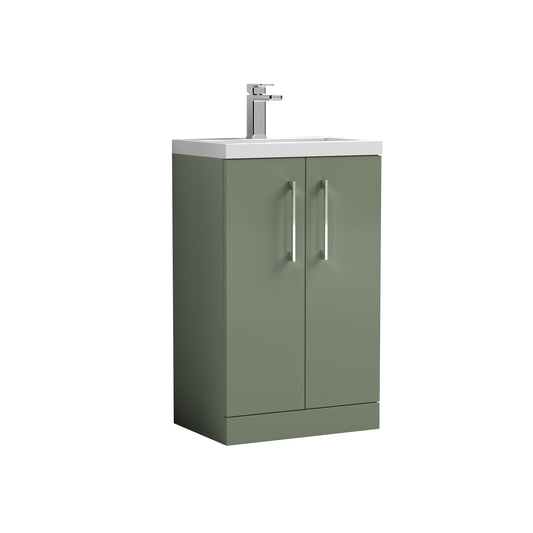 nuie 500mm floor standing 2 door vanity polymarble basinpal118, Nuie, Sink Vanity Unit, Basin Unit, 1