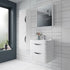 Parade Gloss White 600mm Wall Hung Vanity & Polymarble Basin