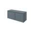 Paris 1200mm Wall Hung Basin Unit & Worktop - Matt Storm Blue