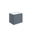 paris 615mm wall hung 2 drawer basin unit basin matt storm blue, Alessio, Wall Hung Vanity Unit, 5